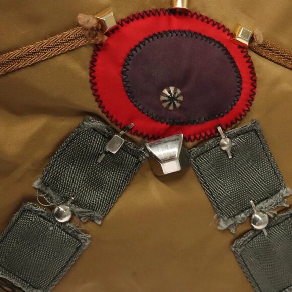 PRADA Tote Bag Nylon Khaki Silver Auth - Picture 8 of 16